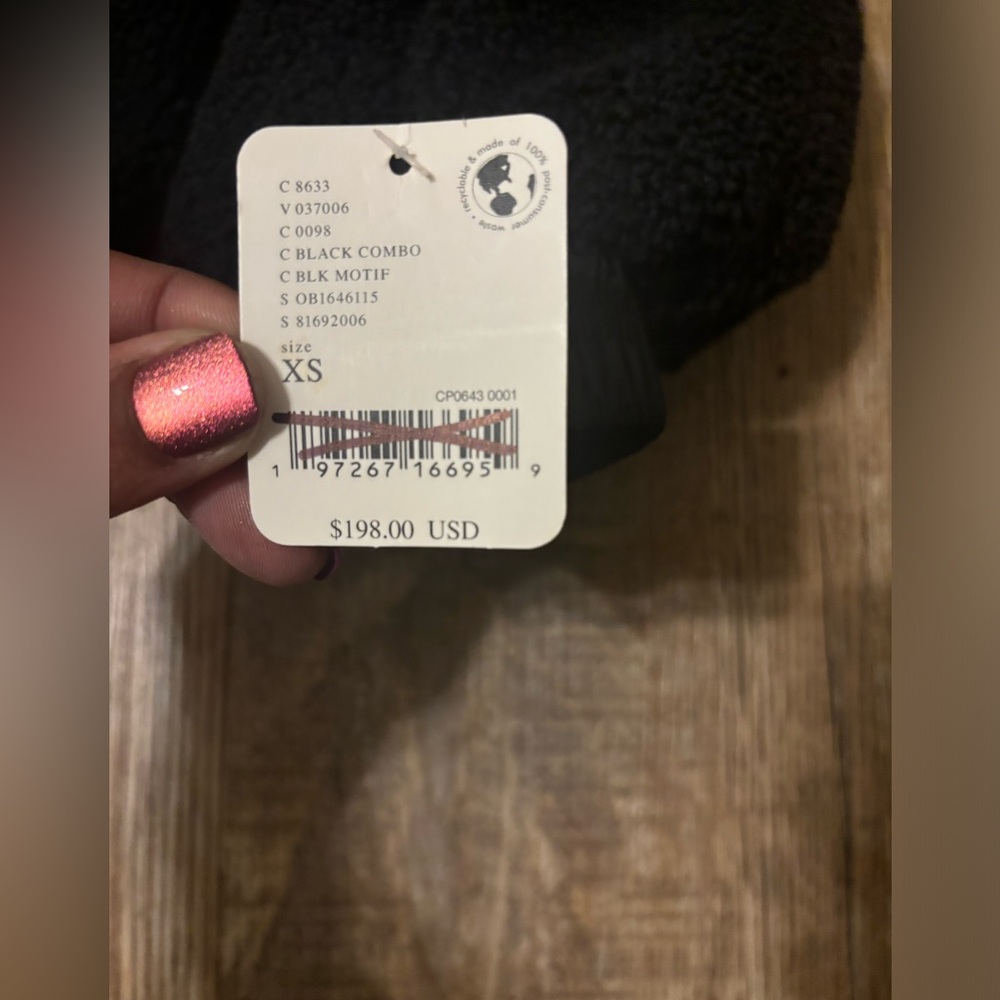 Free People Wild And Free Fleece Coat Black Combo - Picture 12 of 15